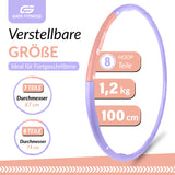 GATE FITNESS® Hula Hoop Reifen 1,2 kg für Anfänger & Fortgeschrittene (Violet/Pink) - Gate Fitness