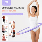 GATE FITNESS® Hula Hoop Reifen 1,2 kg für Anfänger & Fortgeschrittene (Violet/Pink) - Gate Fitness