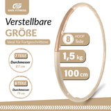 GATE FITNESS® Hula Hoop Reifen 1,5 kg für Anfänger & Fortgeschrittene (Beige) - Gate Fitness