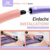 GATE FITNESS® Hula Hoop Reifen 1,2 kg für Anfänger & Fortgeschrittene (Violet/Pink) - Gate Fitness