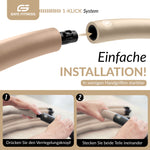 GATE FITNESS® Hula Hoop Reifen 1,5 kg für Anfänger & Fortgeschrittene (Beige) - Gate Fitness