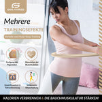 GATE FITNESS® Hula Hoop Reifen 1,5 kg für Anfänger & Fortgeschrittene (Beige) - Gate Fitness