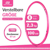 GATE FITNESS® Hula Hoop Reifen Erwachsene zum Abnehmen [2,3kg] - Pink - Gate Fitness