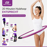 GATE FITNESS® Hula Hoop Reifen Erwachsene zum Abnehmen - 1,5kg - Lila - Gate Fitness