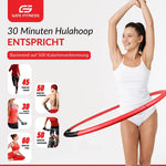 GATE FITNESS® Hula Hoop Reifen 1,2kg geeignet für Anfänger - Rot - Gate Fitness