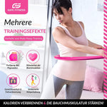 GATE FITNESS® Hula Hoop Reifen 1,2 kg Pink für Anfänger & Fortgeschrittene - Gate Fitness