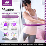 GATE FITNESS® Hula Hoop Reifen Erwachsene zum Abnehmen - 1,5kg - Lila - Gate Fitness