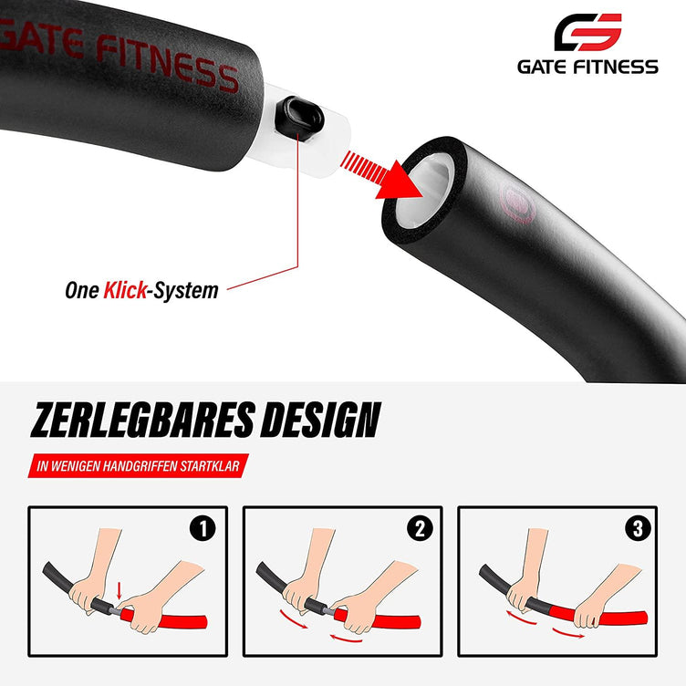 GATE FITNESS® Hula Hoop Reifen 2,1k für Fortgeschrittene  und Profis - Gate Fitness